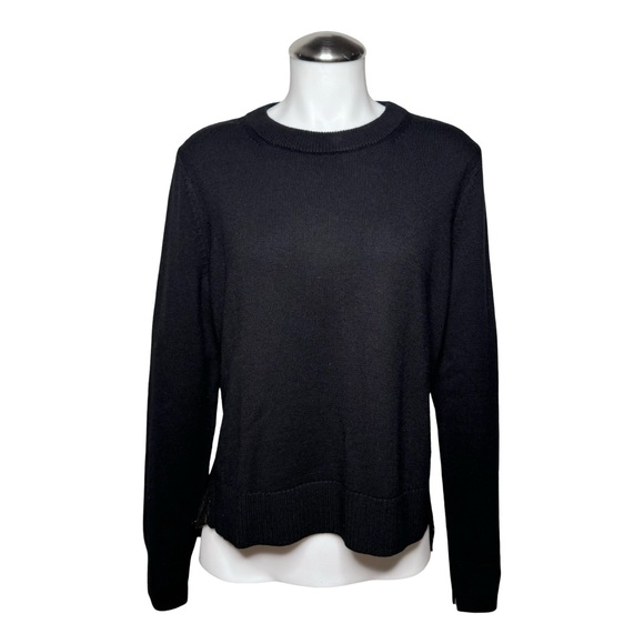 $375 NWT VERONICA BEARD Concord Sweater Sz L Black - Picture 2 of 11